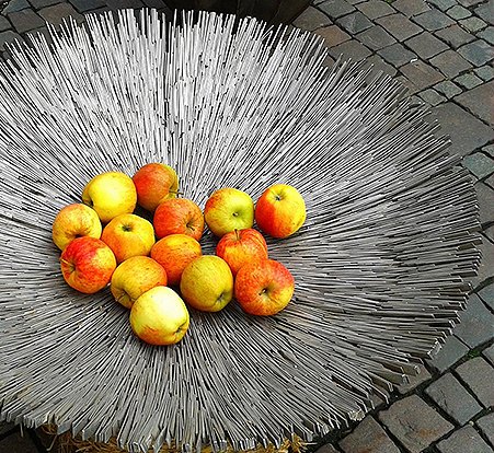Ton Tisch Brot Obst Schale Deko Schwarz Bali Handarbeit Vintage 24 cm 