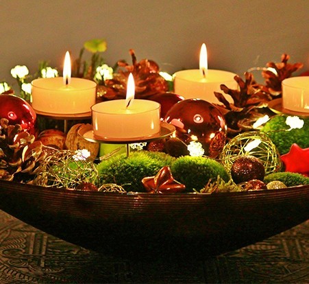 Tischband Tischläufer Die goldene Weihnachtsstadt Deko Adventszeit Weihnachten 